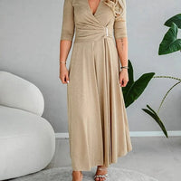 Elasie | Elegantes Midikleid mit V-Ausschnitt