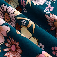 Tina | Stilvolles blumiges Maxikleid mit femininer Smokarbeit