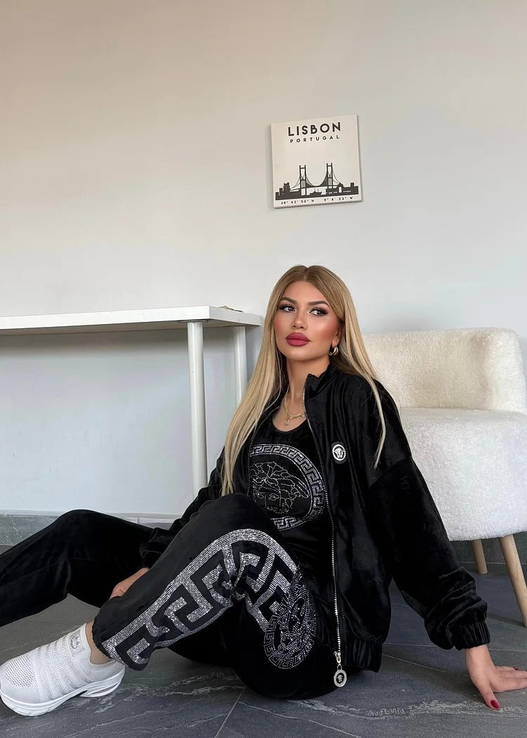 Ellie | Bequemes 3-teiliges Damen-Sportanzugset – stylisch & funktional