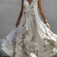 Everly™ | Stilvolles Leinen-Maxikleid mit romantischem Vintage-Flair