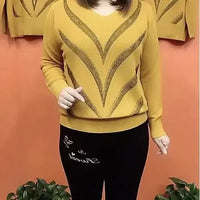 Amycha | Locker sitzender, warmer Strickpullover mit Stretchanteil