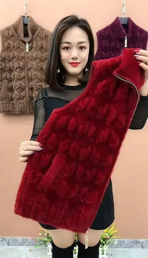 Narissa | Damenjacke aus Samtimitat mit Reverskragen