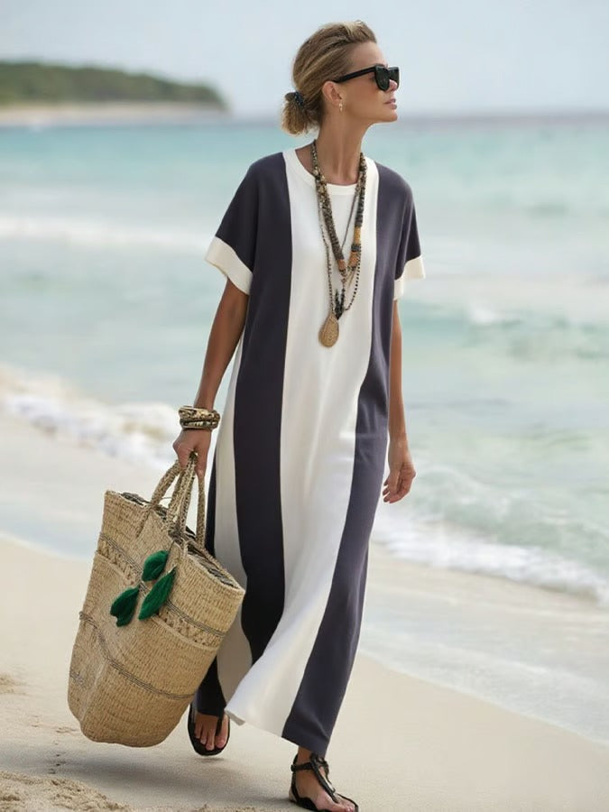 Hartt | Ärmelloses Sommerkleid mit Kontrastdruck