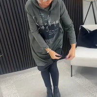 Ailyn | Bedrucktes Herbst-/Winterkleid