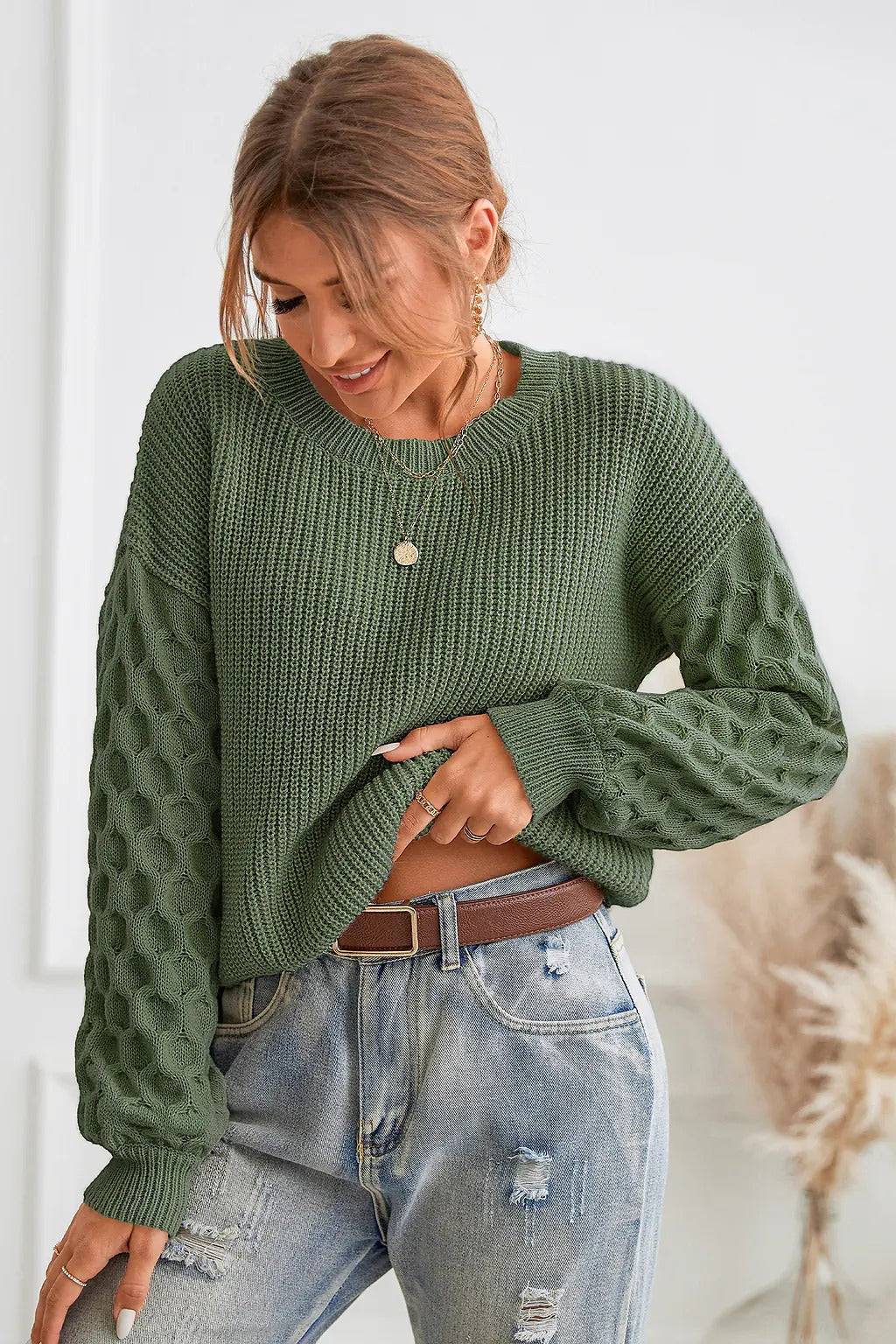 Zaylee | eleganter Pullover mit Puffärmeln für Damen