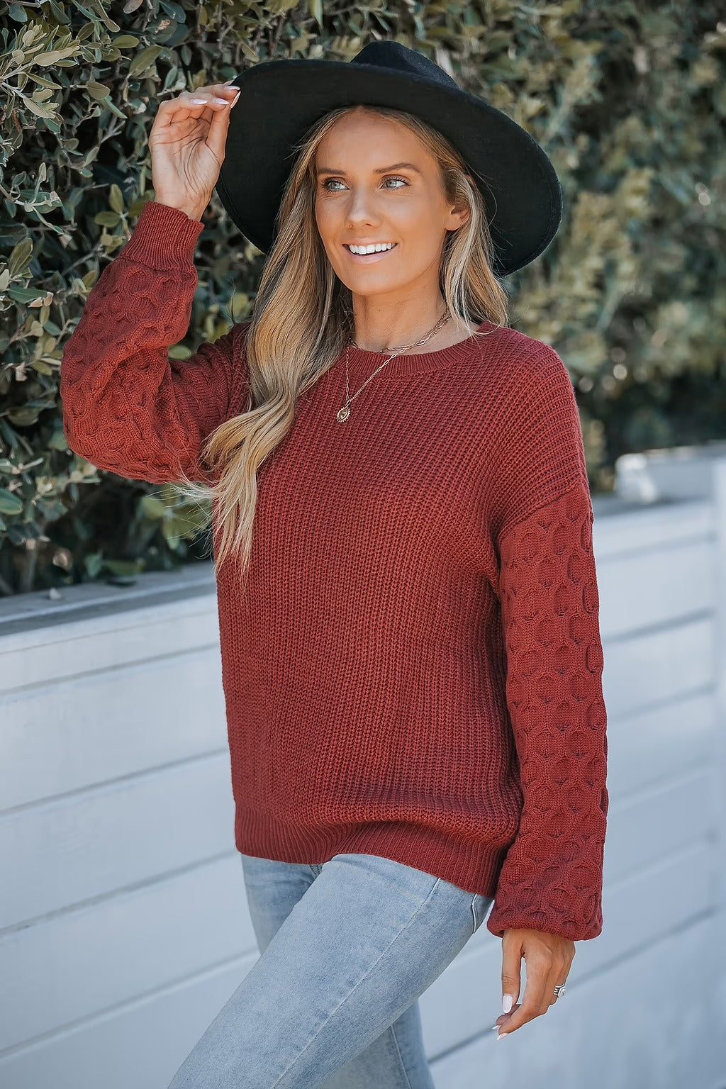 Zaylee | eleganter Pullover mit Puffärmeln für Damen