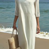 Aubrey | stilvolles einfarbiges Kleid für Damen