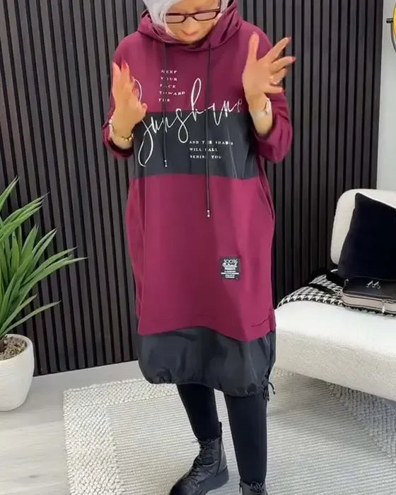 Ailyn | Bedrucktes Herbst-/Winterkleid