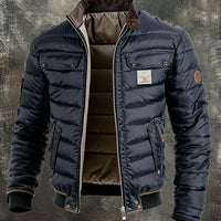 Dagmar | Retro-Lederjacke mit Steppung und Patches