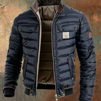 Dagmar | Retro-Lederjacke mit Steppung und Patches