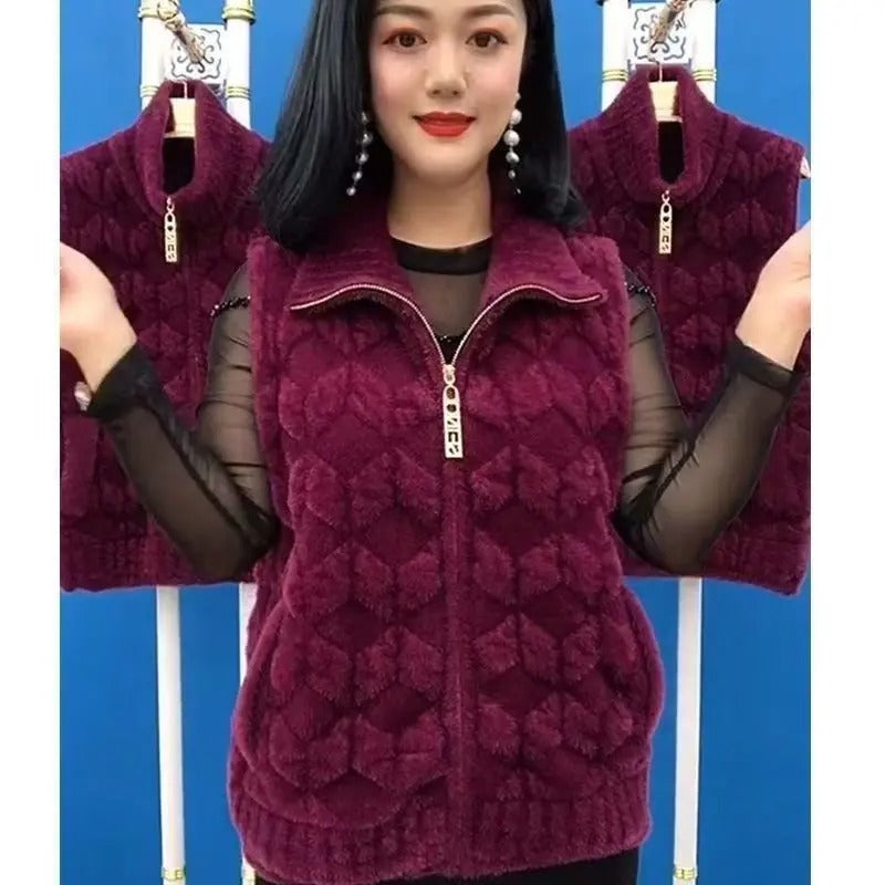 Narissa | Damenjacke aus Samtimitat mit Reverskragen