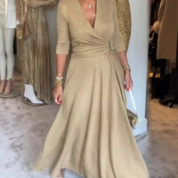 Elasie | Elegantes Midikleid mit V-Ausschnitt