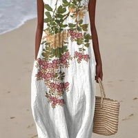 Audrey | elegantes ärmelloses Kleid mit floralem Muster