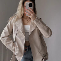 Nina | Klassische Lederjacke für Damen, edel & vielseitig