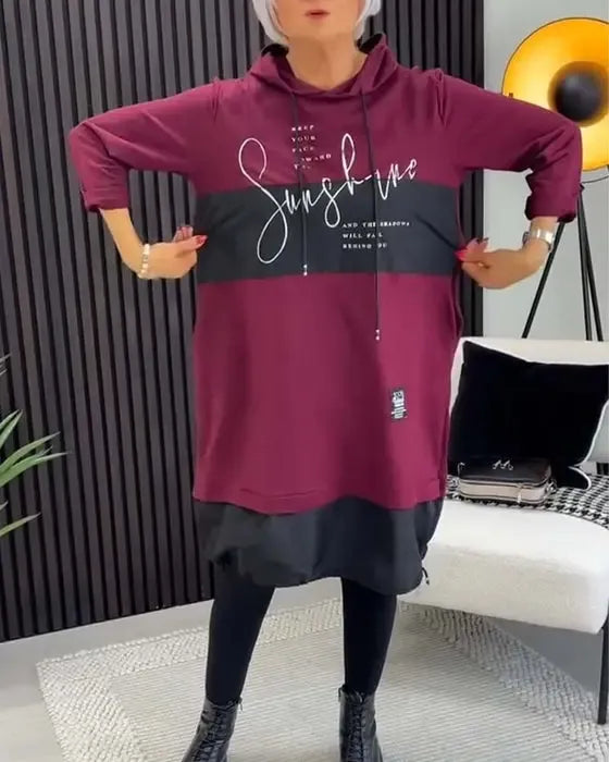 Ailyn | Bedrucktes Herbst-/Winterkleid