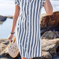 Flexi | Gestreiftes Freizeit-Hemdkleid