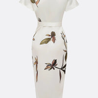 Gemma | modisches Wickelkleid mit lebendigem Blumendesign