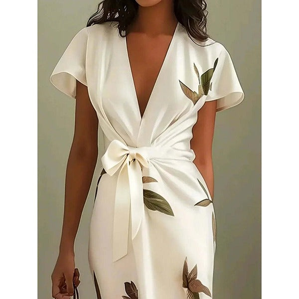 Gemma | modisches Wickelkleid mit lebendigem Blumendesign