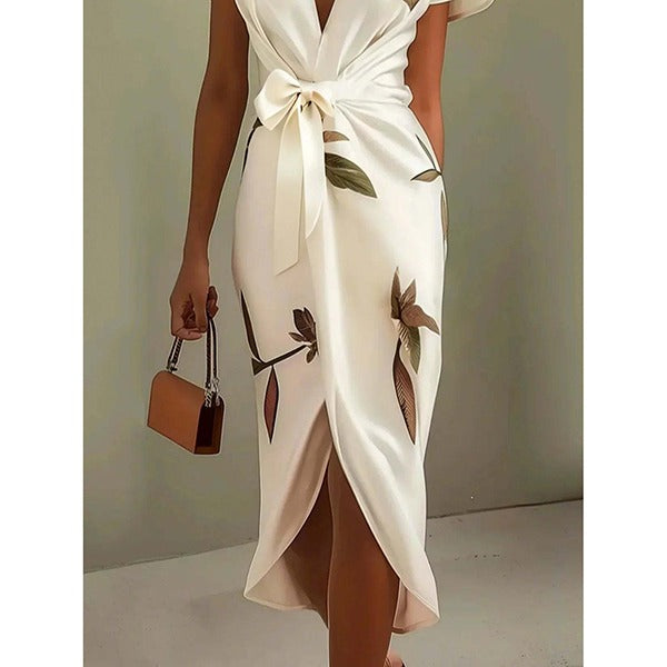 Gemma | modisches Wickelkleid mit lebendigem Blumendesign