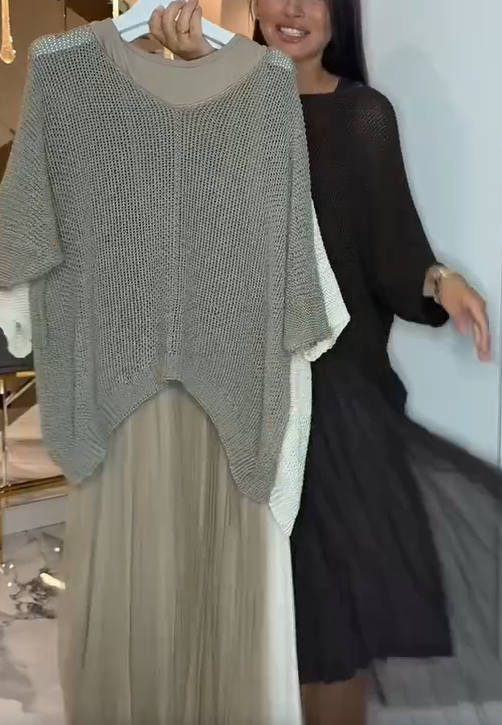 Shalyn | Set aus Mesh-Jumpsuit und Top