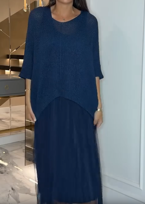 Shalyn | Set aus Mesh-Jumpsuit und Top