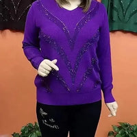 Amycha | Locker sitzender, warmer Strickpullover mit Stretchanteil