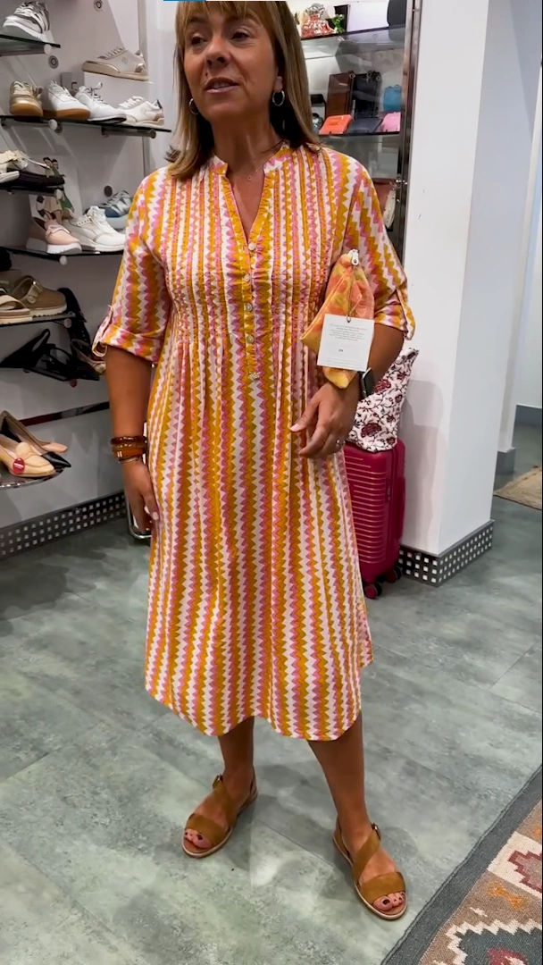 Nilanie | Gestreiftes Sommerkleid für den Urlaub