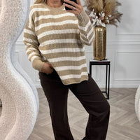 Zaya | Gestreifter Strickpullover