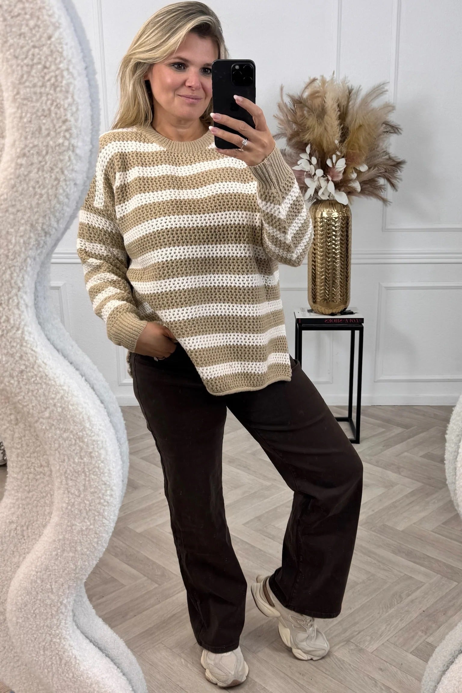 Zaya | Gestreifter Strickpullover