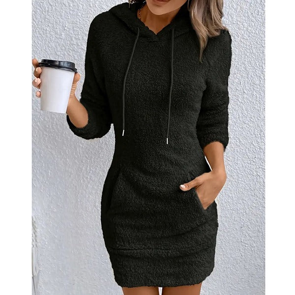 Jarela | Plüschkleid mit Kapuze