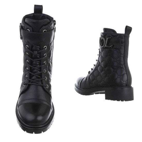 Mareta | Gefütterte schwarze Stiefeletten