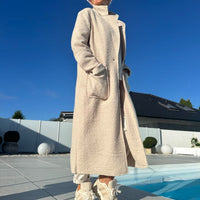 Gelina | Stehkragen-Mantel mit Taschen