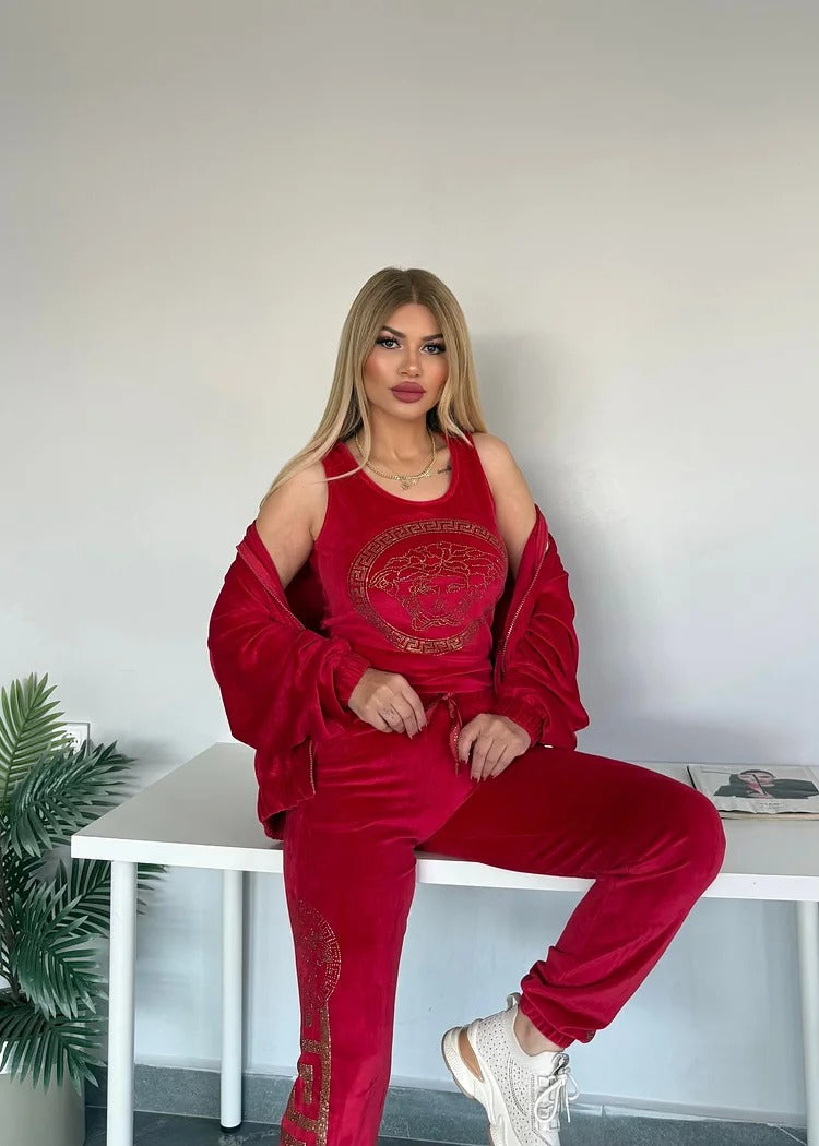 Ellie | Bequemes 3-teiliges Damen-Sportanzugset – stylisch & funktional