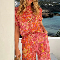 Bridget | modisches Set bestehend aus gerafftem Oberteil und weitem Schnitt