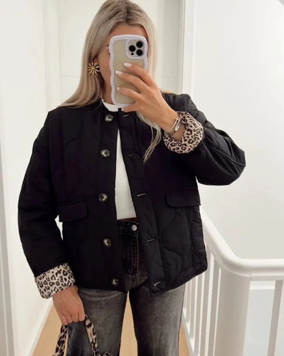 Namie | Elegante Jacke mit Leopardenmuster