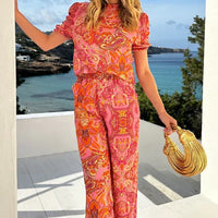 Bridget | modisches Set bestehend aus gerafftem Oberteil und weitem Schnitt