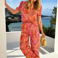 Bridget | modisches Set bestehend aus gerafftem Oberteil und weitem Schnitt