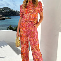 Bridget | modisches Set bestehend aus gerafftem Oberteil und weitem Schnitt