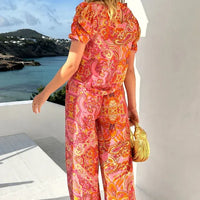 Bridget | modisches Set bestehend aus gerafftem Oberteil und weitem Schnitt