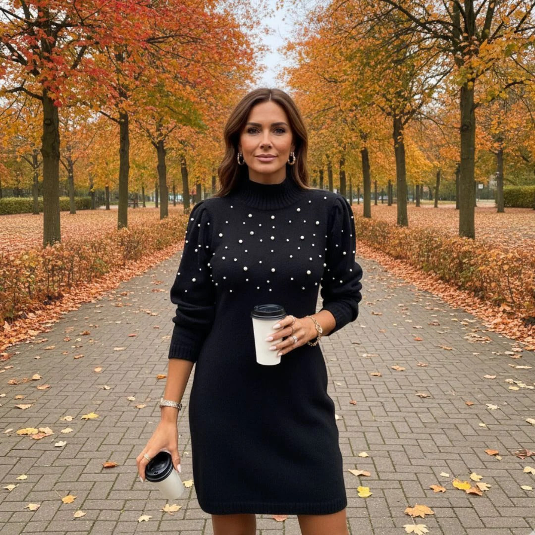 Clizza | Warmes Kleid mit eleganten Details