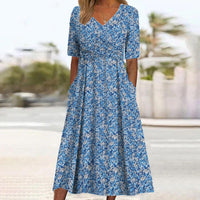 Haley | stylisches Midikleid mit V-Ausschnitt