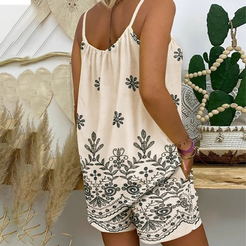 Bernice | Spaghetti-Träger-Shirt und Shorts