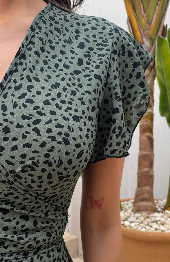 Brianna | feminines Wickelkleid mit Leopardenmuster