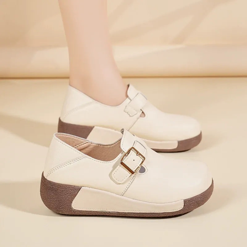 Ciara | Damen-Lederschuhe mit dicker Sohle