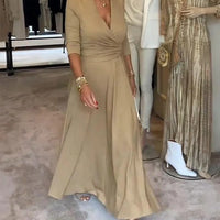 Elasie | Elegantes Midikleid mit V-Ausschnitt