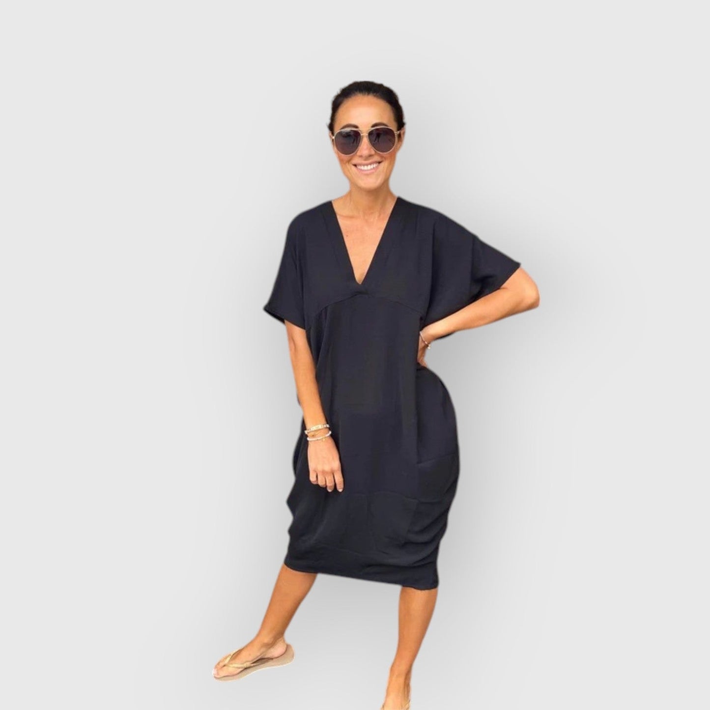 Mirona | Maxikleid mit V-Ausschnitt