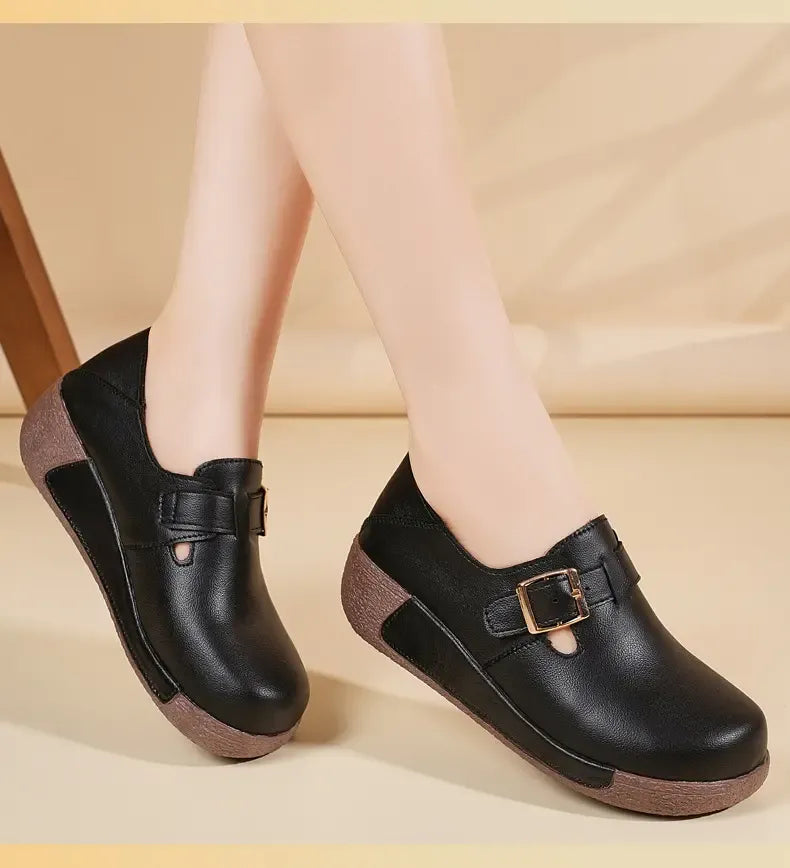 Ciara | Damen-Lederschuhe mit dicker Sohle