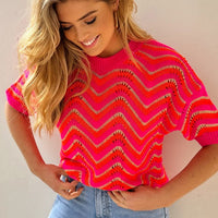 Blossom | femininer Zickzack-Pullover für den Alltag