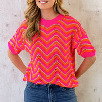 Blossom | femininer Zickzack-Pullover für den Alltag