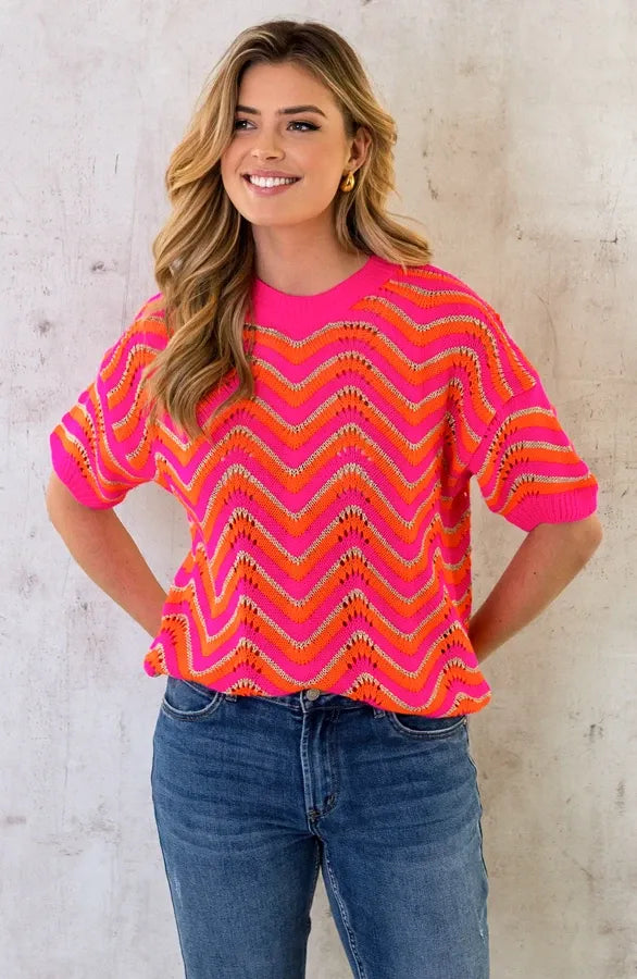 Blossom | femininer Zickzack-Pullover für den Alltag